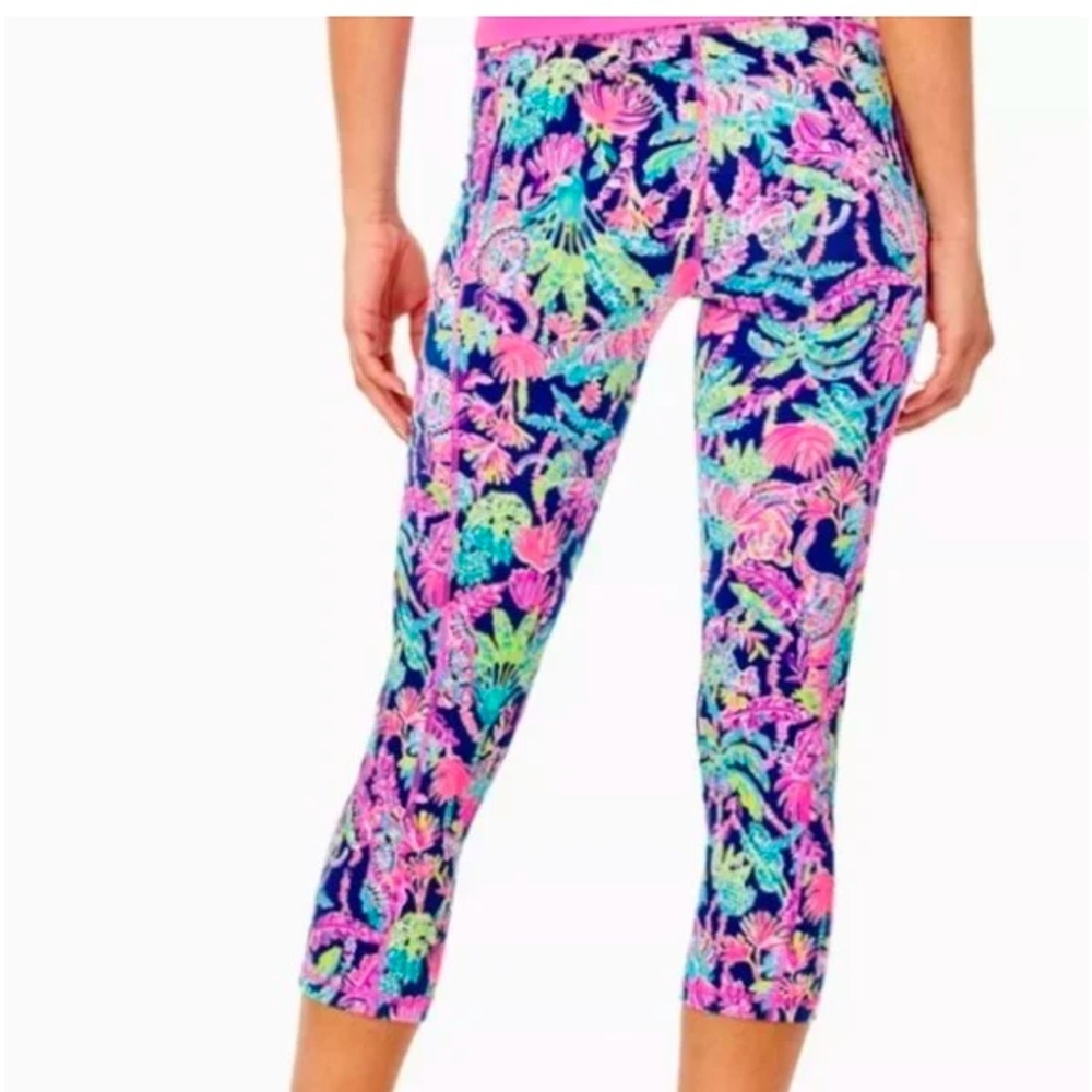 Lilly Pulitzer weekender legging high-rise oyster Bay Navy seen and herd L NWT